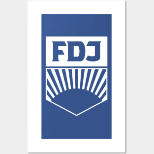 FDJ - Free German Youth Logo (white) Posters and Art